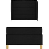  Krevet s opruga kutije s madracem Crna 190 x 90 cm tkanina | shoptok.hr