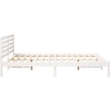  Krevetna konstrukcija Bijelo 160 x 220 cm Čvrsto borovo drvo | shoptok.hr