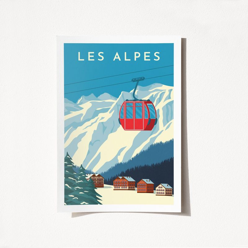 WALLXPERT Les Alpes - 1990 Višenamenski Poster A4 | Eponuda.com