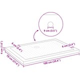  Podloga za tuš s točkicama 100 x 70 x 4 cm ABS Crna | shoptok.hr