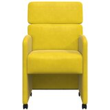  Blagovačke stolice s kotačima 2 pcs Žuta 58 x 65 x 98 cm Baršun | shoptok.hr