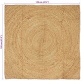 Tepisi za područja Prirodna 120 x 120 cm Juta | shoptok.hr