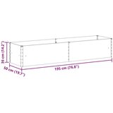  Vrtna visoka greda 195 x 50 x 36 cm Cinkana jeklena, (5000287760) | Shoptok.si