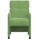  Blagovačke stolice s kotačima 2 pcs Svijetlo zelena Baršun | shoptok.hr