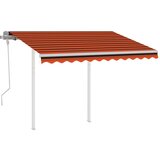  Tenda na ručno uvlačenje sa stupovima 3 5x2 5m narančasto-smeđa | shoptok.hr