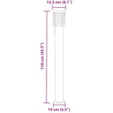  Vanjska podna svjetiljka sa utičnicom srebrna 110 cm čelična | shoptok.hr