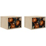  Wall-mounted noćni ormarić LOCHEM 2 kom. Hrast sonoma | shoptok.hr