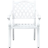  3-delni vrtni bistro set v beli barvi iz litega aluminija, (22015343) | Shoptok.si