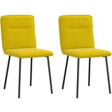 VidaXL Blagovaonske stolice 2 kom žute baršunaste VidaXL Blagovaonske stolice 2 kom žute baršunaste Slike