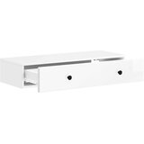 Stolna Stenska stranska miza Bela visok sijaj 87,5 x 34,5 x 17 cm, (5000232535) | Shoptok.si