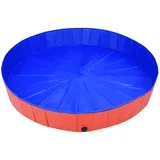 Sklopivi bazen za pse crveni 200 x 30 cm PVC