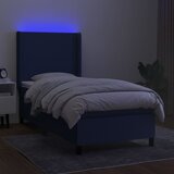  box spring s madracem LED plavi 90x200 cm od tkanine | shoptok.hr
