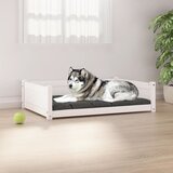  Krevet za pse bijeli 105,5x75,5x28 cm od masivne borovine | shoptok.hr