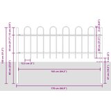  Vrtna Ograda 8 pcs Siva 13,6 x 0,8 m Čelik s prahom | Eponuda.com