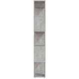 vidaXL ormarić za knjige / pregrada boja betona 80x24x155 cm iverica | shoptok.hr
