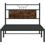 vidaXL Posteljni okvir brez vzmetnice hrast 100x200 cm inženirski les | Shoptok.si