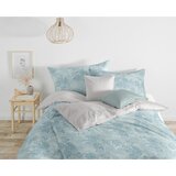 Fleuresse posteljnina miami 140/200 cm mako saten bela, barve petroleja, pastelno modra | Shoptok.si