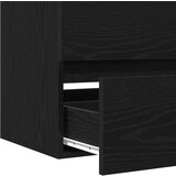 vidaXL omarica za umivalnik Črn hrast 90x38,5x45 cm Inženirski les | Shoptok.si