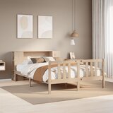  Krevet s regalom za knjige bez madraca 135x190 cm od borovine | shoptok.hr