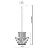  Luster na lancu DONNA 9xE14/40W/230V, prečnik 45 cm, mat hrom | Eponuda.com