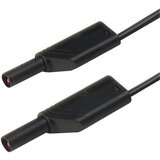 SKS Hirschmann 4 mm safety test lead\, silicone\, 2x stackabler plugs\, 100 cm, (20423162) Cene