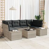 vidaXL 7-dijelni vrtni sofa set s jastučićima svjetlosivi poli vretan Cijene