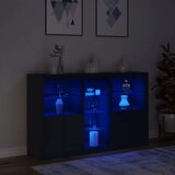  Komoda s LED svjetlima crna 162 x 37 x 100 cm | shoptok.hr