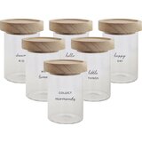 Mini kozarci za shranjevanje, 10 cm, 6 kosov - Little Things - črna | Shoptok.si