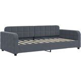  Dnevna postelja brez vzmetnice temno siva 90x190 cm žamet | Shoptok.si