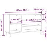  za cipele crni 102 x 36 x 60 cm od konstruiranog drva | shoptok.hr