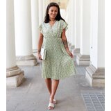UR/CEO Green pleated floral dress Viminale | ePonuda.com