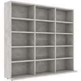 vidaXL omarica za cd plošče betonsko siva 102x23x89,5 cm iverna plošča, (20716561) Cene