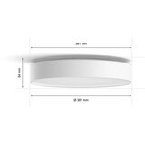 Philips - LED prigušiva plafonska svetiljka Hue ENRAVE M LED/19,2W/230V bela + daljinski upravljač | Eponuda.com