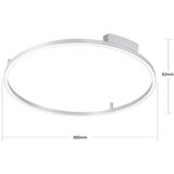  Brilagi - LED prigušiva svetiljka PORTOFINO LED/60W/230V pr. 80 cm srebrna +DO | Eponuda.com