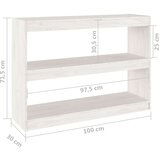 vidaXL Knjižna omara za razdelitev prostora bela 100x30x71,5 cm | Shoptok.si
