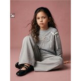 Sinsay Crewneck majica s pamukom i motivom mašni u
