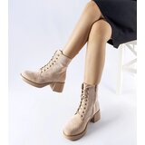 Gemre Beige classic block heel ankle boots Southern | shoptok.hr