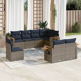 vidaXL 8-dijelni set vrtnih sofa od poliratana s jastucima sivi | shoptok.hr