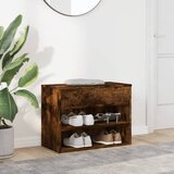  Klupa za cipele dimljeni hrast 60x30x45 cm konstruirano drvo | shoptok.hr