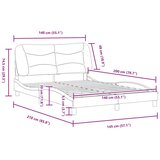  Okvir za krevet s uzglavljem cappuccino 140x200 cm umjetna koža | shoptok.hr