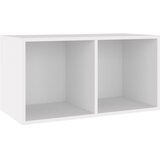  Kutija za pohranu vinilnih ploča bijela 71 x 34 x 36 cm drvena | shoptok.hr