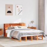  Krevet s regalom za knjige bez madraca 135x190 cm masivno drvo | shoptok.hr
