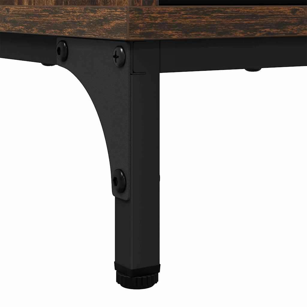 vidaXL kopalniška omarica s predalom dimljeni hrast 39.5 x 36 x 88 cm | Shoptok.si