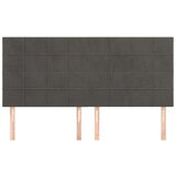  Uzglavlje 4 kom tamnosivi 90x5x78/88 cm baršunasta | shoptok.hr