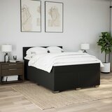  Krevet s oprugama i madracem crni 140x200 cm od tkanine | shoptok.hr