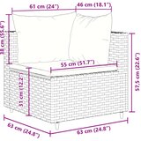  10-dijelni set vrtnih sofa od poliratana s jastucima smeđi | shoptok.hr