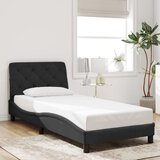 Furnova Posteljni okvir z vzglavjem črn 90x200 cm žamet, (21940434) Cene