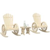 Maison Chic Seti vrtnega pohištva - Vrtna garnitura - Vrtni pohištvo set 3-delna trden les jelke, (21809378) | Shoptok.si