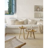 Kave Home Okrogla stranska mizica iz masivnega tika ø 35 cm Glenda – | Shoptok.si