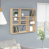  Zidna polica boja hrasta 90 x 16 x 78 cm konstruirano drvo | shoptok.hr